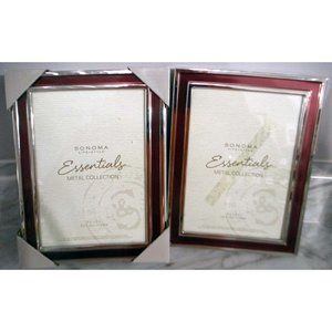 BNWT SONOMA PICTURE FRAMES from the ESSENTIALS METAL COLLECTION 2 FRAMES